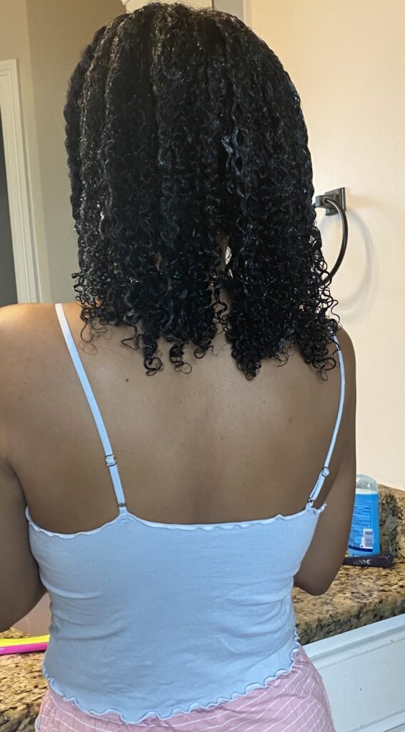 Woman with clumped 4a curls