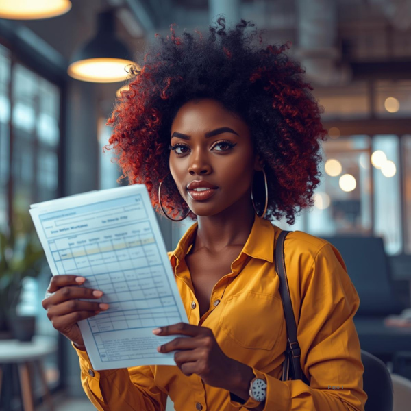 Woman with a checklist